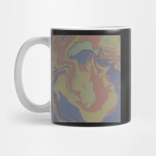 Glitchy Liquid Swirls Retro Pattern Mug